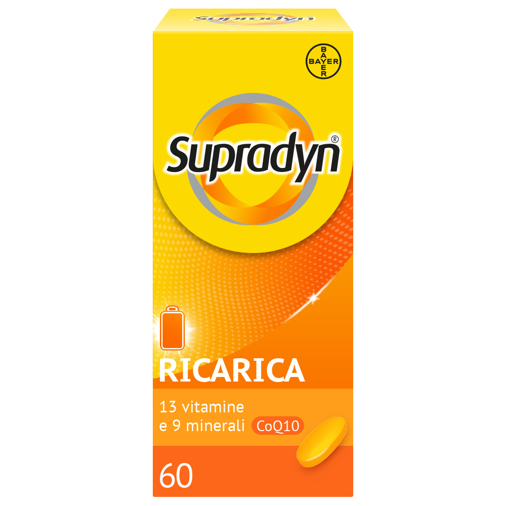 Bayer Spa Supradyn Ricarica - Integratore Alimentare Energetico A Base Di Vitamine E Minerali - 60 Compresse